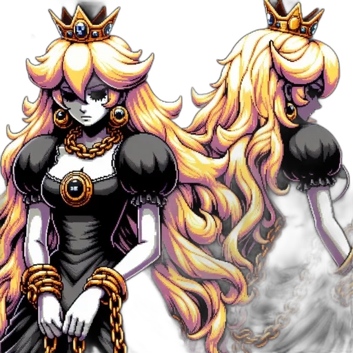 crown, hair, dress, concept art transparent PNG cut-out