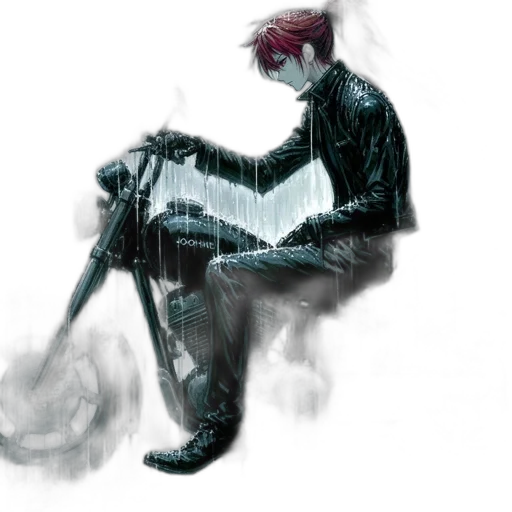 robot, weapon, staff, jacket transparent PNG cut-out