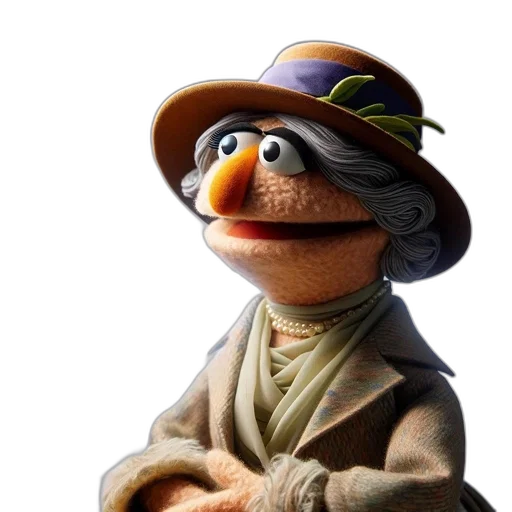 hat, staff, animal, 3d render transparent PNG cut-out