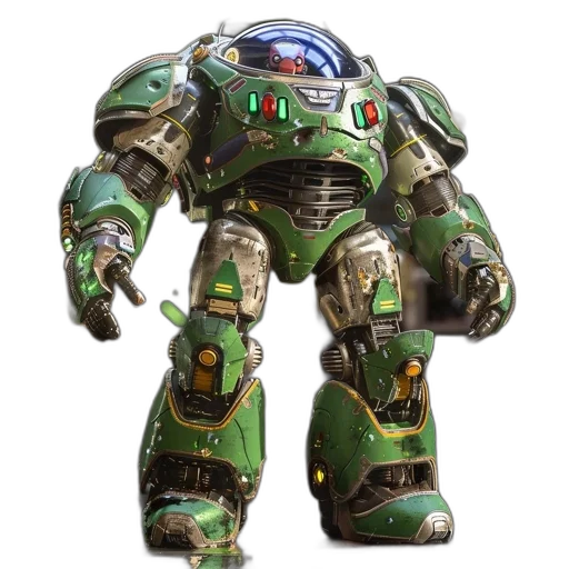 robot, weapon, concept art, 3d render transparent PNG cut-out
