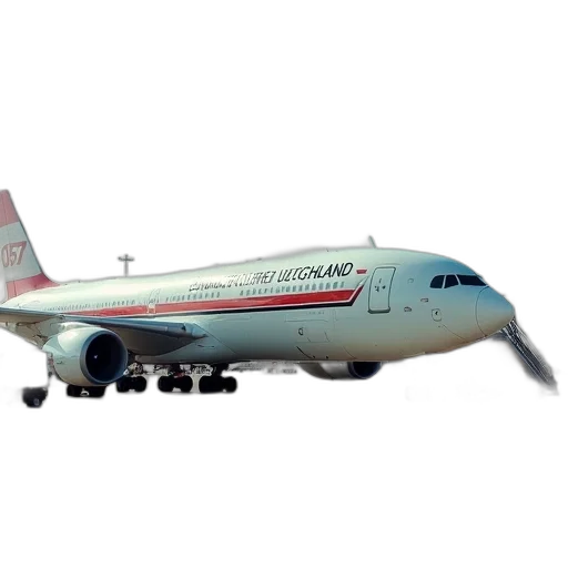 3d render, photorealistic, white, airplane transparent PNG cut-out