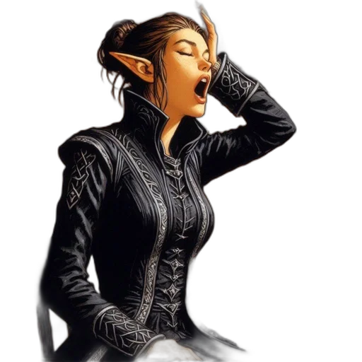 face, fantasy art, concept art, comic book art transparent PNG cut-out