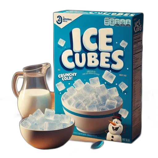 food, 3d render, blue, cereal transparent PNG cut-out