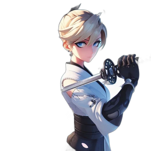 staff, robot, weapon, jacket transparent PNG cut-out