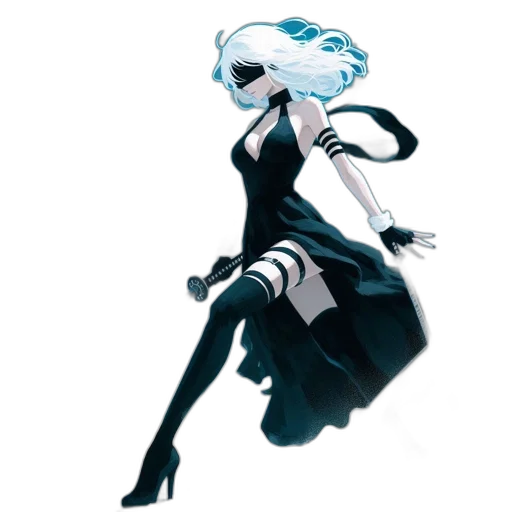 dress, robot, mask, staff transparent PNG cut-out