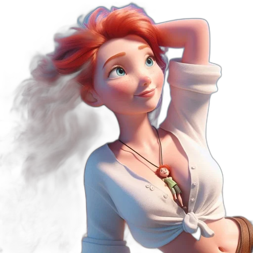 dress, jewelry, staff, face transparent PNG cut-out