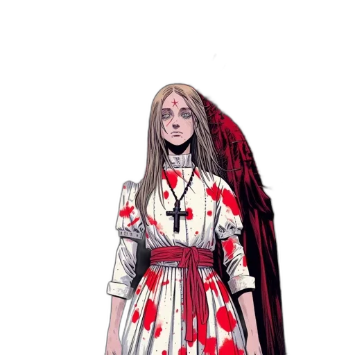 dress, staff, concept art, fantasy art transparent PNG cut-out