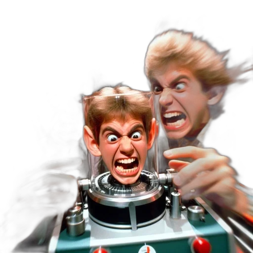 robot, hair, comic book art, concept art transparent PNG cut-out