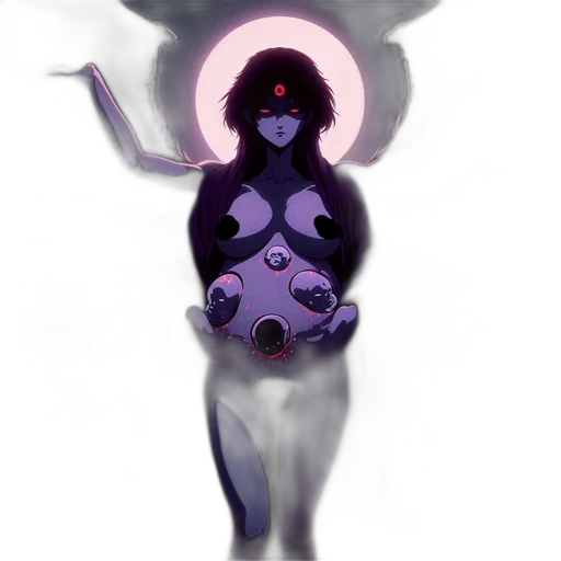creature, crown, staff, dress transparent PNG cut-out