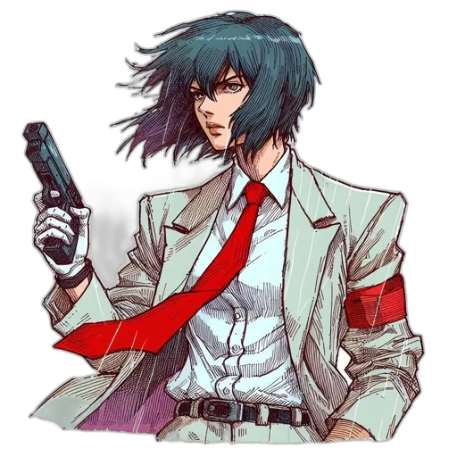 weapon, jacket, staff, concept art transparent PNG cut-out