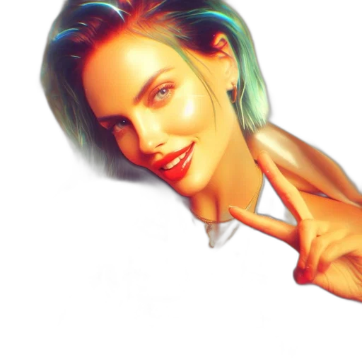 face, hair, jewelry, weapon transparent PNG cut-out