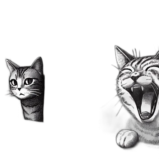 animal, photorealistic, concept art, pencil sketch transparent PNG cut-out