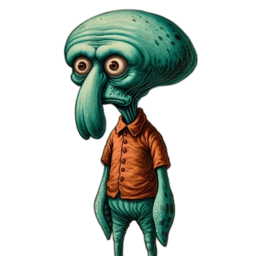 staff, creature, hat, face transparent PNG cut-out