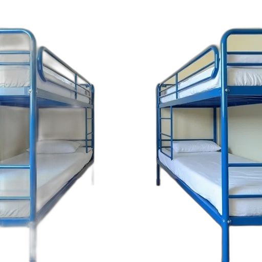 furniture, 3d render, blue, dormitory transparent PNG cut-out