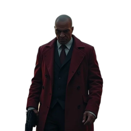 jacket, weapon, staff, face transparent PNG cut-out