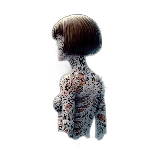 hair, dress, robot, jacket transparent PNG cut-out