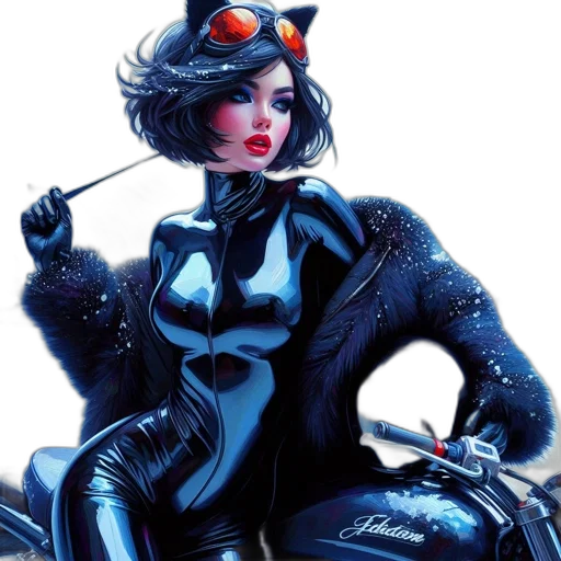 comic book art, concept art, fantasy art, cyberpunk transparent PNG cut-out