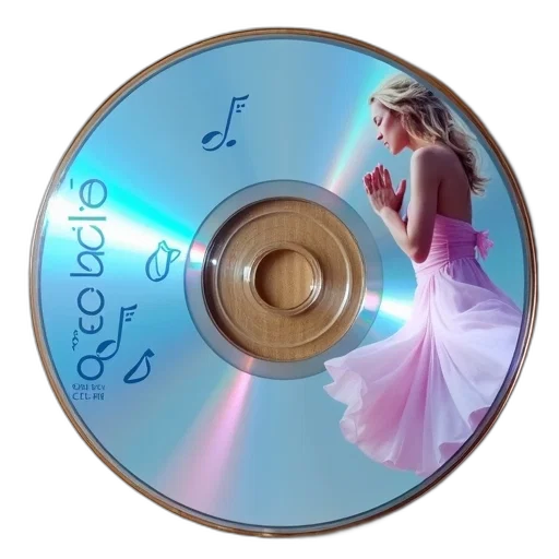 vaporwave, 3d render, title, cd-rewritable transparent PNG cut-out