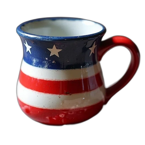 3d render, photorealistic, patriotic, 4th transparent PNG cut-out