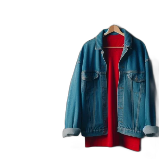 jacket, 3d render, red, blue transparent PNG cut-out