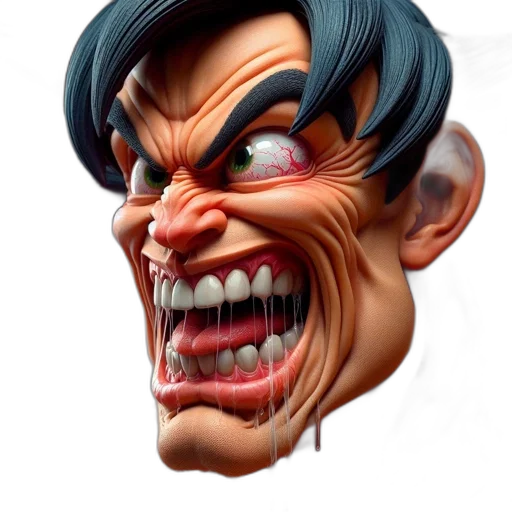 face, mask, creature, staff transparent PNG cut-out