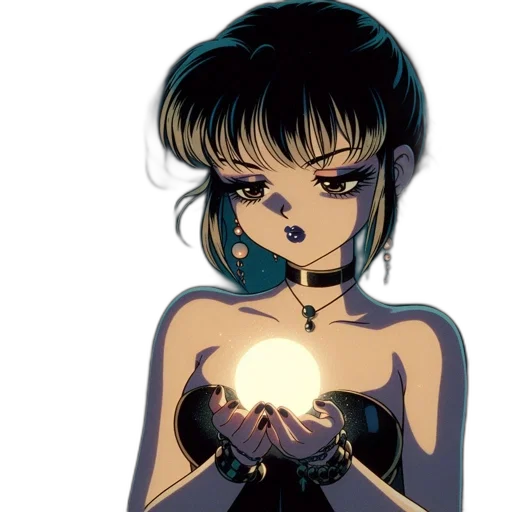 jewelry, anime, concept art, vaporwave transparent PNG cut-out