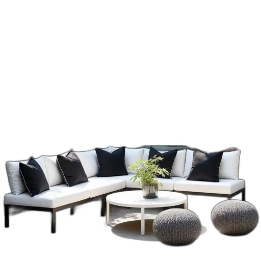 furniture, 3d render, photorealistic, monochrome transparent PNG cut-out