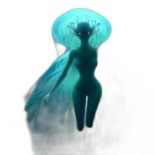 dress, creature, hair, mask transparent PNG cut-out