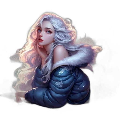 dragon, jacket, face, creature transparent PNG cut-out