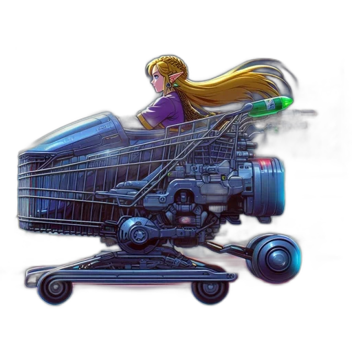 weapon, robot, car, hair transparent PNG cut-out