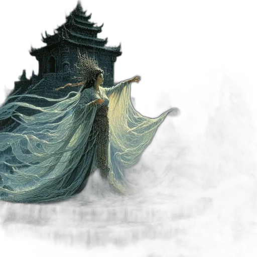 dragon, dress, creature, mask transparent PNG cut-out