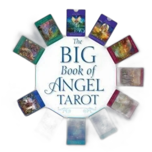 big, book, angel, tarot transparent PNG cut-out