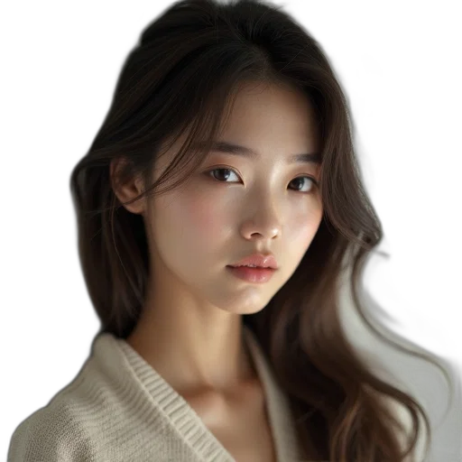 face, hair, staff, jewelry transparent PNG cut-out