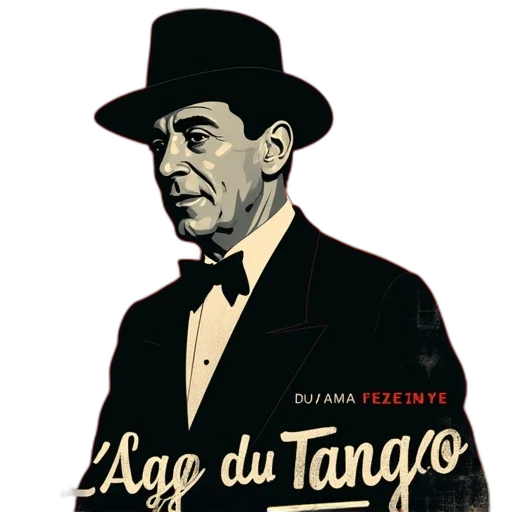 vintage, poster, featuring, portrait transparent PNG cut-out