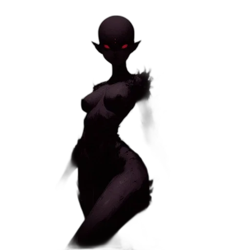 dress, creature, staff, mask transparent PNG cut-out