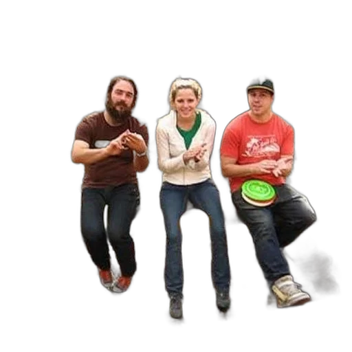 staff, three, people, sit transparent PNG cut-out