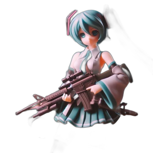weapon, staff, robot, 3d render transparent PNG cut-out