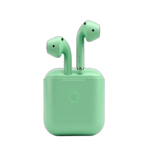 3d render, green, pair, apple transparent PNG cut-out
