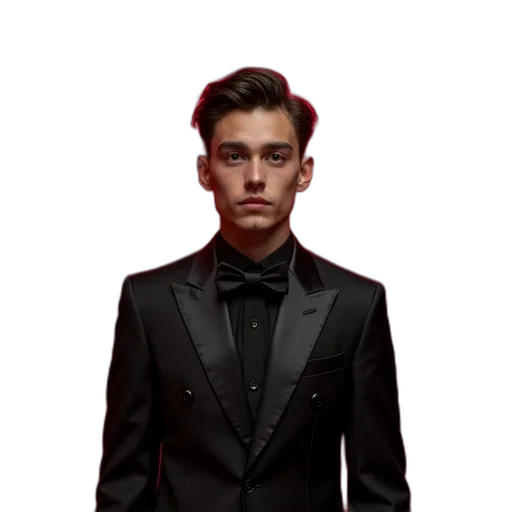 jacket, face, staff, hair transparent PNG cut-out