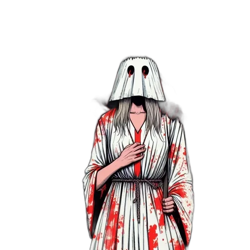 dress, mask, jacket, creature transparent PNG cut-out