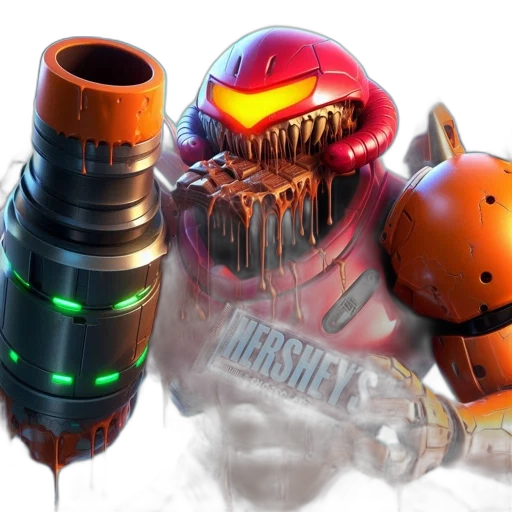 robot, concept art, 3d render, cyberpunk transparent PNG cut-out