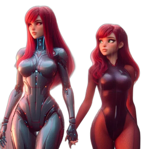 robot, concept art, comic book art, 3d render transparent PNG cut-out