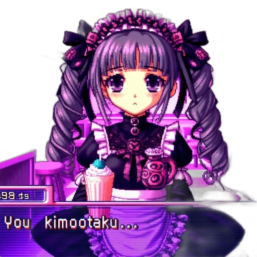 staff, food, vaporwave, pixel art transparent PNG cut-out