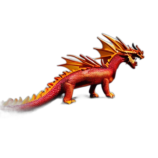 dragon, animal, creature, staff transparent PNG cut-out