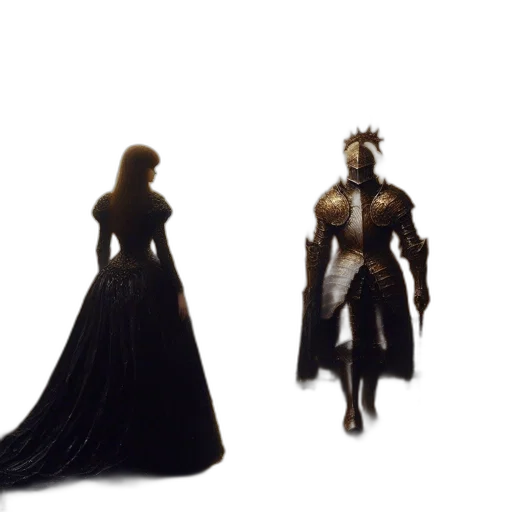 dress, crown, concept art, 3d render transparent PNG cut-out