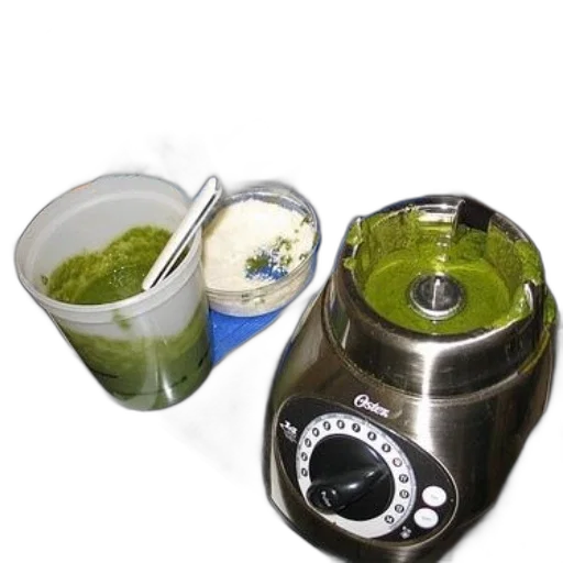 food, photorealistic, blender, green transparent PNG cut-out