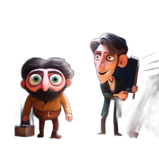 staff, face, concept art, 3d render transparent PNG cut-out