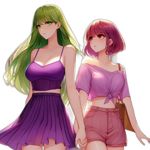 dress, vaporwave, anime, concept art transparent PNG cut-out