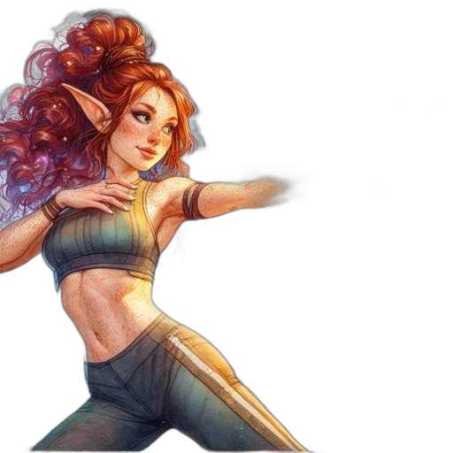 fantasy art, concept art, watercolor, comic book art transparent PNG cut-out