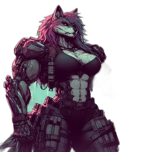 weapon, animal, creature, cyberpunk transparent PNG cut-out